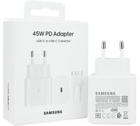 Chargeur Samsung Original 45W Super Fast USB-C Blanc Avec Câble 2 m