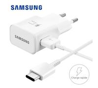 Chargeur Samsung Rapide EP-TA20EWE + Cable USB Type C pour Realme 6 Couleur Blanc