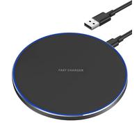 Chargeur sans Fil 15W, Chargeur Rapide sans Fil, Station de Charge sans Fil, Station de Charge inductive, Wireless Charger Compatible avec iOS 11/12/13/14/15/, avec Samsung S23/S22/S21/S20/S10