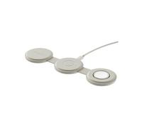 Satechi Chargeur sans fil 3-en-1 OnTheGo Pliable Compatible Qi2 15W Beige