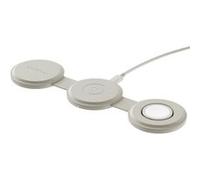 Chargeur Sans Fil 3-en-1 Compatible Qi2 15W Modèle OnTheGo Pliable Satechi Beige Beige