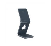 Chargeur sans fil 3-en-1 en métal - Canyon - 15 W - Universel - Kit de charge sans fil - Gris