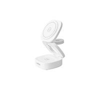 Chargeur sans fil 3-en-1 MagSafe Qi 15W pour Smartphone / AirPods / Watch Blanc