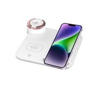 Chargeur sans fil 4-en-1, 4 en 1 Chargeur sans fil, charge de charge magnétique de 15 W, voir chargeur pour tablette de téléphone portable avec lumière pour voyager