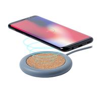 Chargeur sans fil 5w nature en liège et pierre