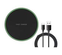 Chargeur sans Fil à Induction Rapide 30W avec Câble USB-C, Pad de Charge Rapide avec LED,