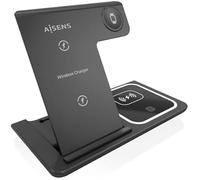 AISENS ASCH-15W3WC043-BK chargeur d'appareils mobiles Casque, Téléphone portable, Smartphone, Smartwatch Noir USB Recharge sans fil Charge rapide Intérieure
