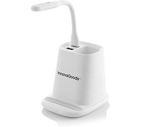Chargeur Sans Fil Avec Support Organisateur Et Lampe Led Usb 5 En 1 Desking, Organiser Vos Affaires Et Créer Une Atmosphère Relaxante, Idéal Pour La Maison Et Le Bureau.[YIN4186074]