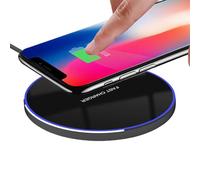 Chargeur sans Fil - Charge Rapide 30W | Station de Charge sans Fil 15W pour Smartphone | Tampon en en Aluminium avec Port, Conception Ultra Mince sans Glissement, s Compatible