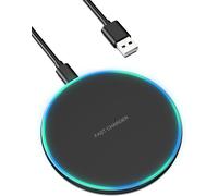 Chargeur sans Fil, Chargeur Induction pour iPhone 16/15/14/13/12Pro/Pro Max/XS Max/XR/SE, 15W Max Chargeur Rapide sans Fil avec Samsung Galaxy S24/S23/S22/S21/S20, AirPods 2/Pro