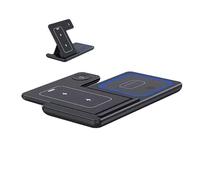 Chargeur sans fil | Chargeur rapide pliable, support pliable de 15 W pour plusieurs simplicité par chargement simultané de smartphones, écouteurs et appareils smartwatch pour casque de viag