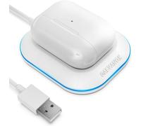 Chargeur Sans Fil Conçu Pour Airpods Pro Et Modèles 2E/3E Génération ¿ Alignement De Charge Magnétique,Indicateur D'Alimentation Softglow (Blanc)