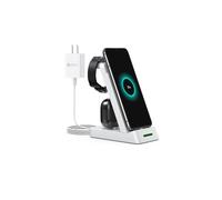 Chargeur sans fil INF3-en-1 pour mobile, compatible avec les montres connectées et les écouteurs Samsung (blanc)