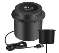 Chargeur sans fil invisible, chargeur sans fil sous bureau | Chargeur sans fil USB double intégré - Alimentations de téléphone portable multifonctions intelligentes pour table, canapé, bras et bureau
