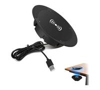 Chargeur sans fil invisible sous le bureau, élégant, tapis de charge sans fil caché pour bureau et maison, charge rapide, gain de place, compatible avec tous les téléphones, surface auto-chargeuse