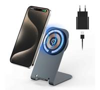 Chargeur sans Fil iPhone, Chargeur Induction Magnétique Charge Rapide pour iPhone 16 16e Pro Max Plus 15 14 13 12 Samsung Galaxy S25 Ultra S24 S23 S22 S21 Google Pixel 9 Pro 8 a 7 (Adaptateur Inclus)
