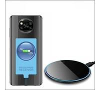 Chargeur sans fil LED Circle PAD& Récepteur externe compatible avec Xiaomi Poco F1 F3 F2 Pro M2 M3 X2 X3 NFC X3