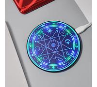 Chargeur sans Fil Magic Circle | Chargeur Rapide 10 W avec Charge Rapide pour Tous Les téléphones et écouteurs compatibles Qi,D