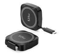 Chargeur sans Fil Magnétique 25W avec Câble USB-C rétractable, Charge Rapide Qi2.2 25W pour iPhone 17/16/15/14/13/12,Airpods Pro etc, Chargeur Induction Voyage pour Samsung Galaxy Google Pixel,Noir