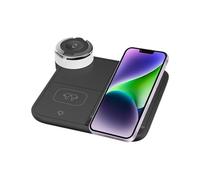 Chargeur Sans Fil Magnétique 4 En 1 - Support De Charge Rapide De 15 W, Chargeur De Voyage Multi-appareils | Smartphone, Tablette Et Écouteurs, Dock De Charge Rapide, Station De