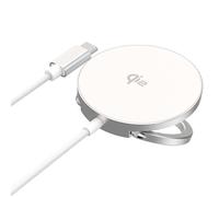 Chargeur sans fil Magnétique 15W Qi2 Stand retractable + Chargeur USB C 20W PD Blanc et Argent + Garantie à vie Force Power