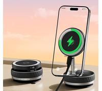 Chargeur sans fil magnétique Maglock 15 W, support de téléphone portable, support de téléphone portable, ventouse super puissante et magnétique, réglable et pliable à 360 degrés rotatif à 360 degrés