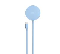 Chargeur sans fil Magnétique MagSafe 15W Qi Bleu + Garantie à vie Force Power