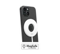 Chargeur sans fil Magnétique MagSafe 15W Qi + Chargeur Blanc et Argent + Garantie à vie Force Power
