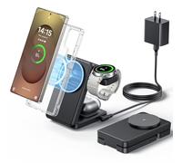Chargeur sans fil magnétique pliable 3 en 1 pour Samsung, station de charge rapide Mag-Safe pour Galaxy S25 S24 S23 Ultra Plus/Z Fold/Flip 7/6/5, support de chargeur pour Galaxy Watch Ultra/8/7/6/5