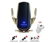 Chargeur Sans Fil Magnétique Pour Voiture,Support De Téléphone Automatique,Accessoires De Téléphone Portable,Induction Infrarouge Pour Iphone,Xiaomi,30w.Gold.