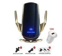 Chargeur Sans Fil Magnétique Pour Voiture,Support De Téléphone Automatique,Accessoires De Téléphone Portable,Induction Infrarouge Pour Iphone,Xiaomi,30w.Gold.