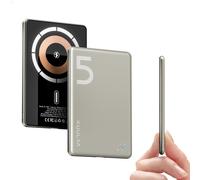 Chargeur Sans Fil Magsafe Ultra Fin 5000 Mah Avec Sortie De Type C 20 W Fonction De Charge Rapide 7,2 Mm Petite Batterie Externe Pour Iphone 15 Pro/15 Pro Max/15/14/13/12