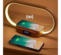 Chargeur Sans Fil Multifonction, Support D'horloge, Lampe De Bureau Led, Veilleuse, Port Usb, Station De Charge Rapide, Pour Iphone Samsung