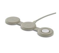 Satechi Chargeur sans fil 3-en-1 OnTheGo Pliable Compatible Qi2 15W Beige