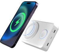 Chargeur sans Fil Portable Magnétique 4-en-1-15000mAh pour Ordinateur Portable avec Port USB-C - Compatible avec Watch,AirPods,iPhone,Android