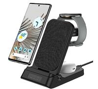 Chargeur sans fil pour Google, station de charge 3 en 1 pour Google Pixel 7/7A/7 Pro/6/6 Pro/5/4/3/XL/Pixel Fold, Pixel Buds Pro, chargeur pour Google Pixel Watch