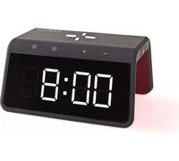 Chargeur sans fil pour réveil | Qi | 5 / 7,5 / 10 / 15 W | USB A-Tap | Veilleuse | 2 heures d'alarme | Fonction Snooze