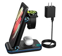 Chargeur sans fil pour Samsung/Android, HOLYJOY pliable 3 en 1 Station de charge rapide/support/chargeur multiple pour Samsung S24/S23/S22/Note 20, tapis de voyage pour Galaxy Watch 7/6/5/4/Active 2,