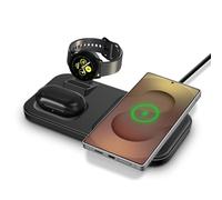 Chargeur sans Fil pour Samsung,Station de Charge 3 en 1 pour Galaxy S25 S24 S23 S22,Z Flod 7 6/Z Flip 7 6, Chargeur Induction pour Galaxy Watch 8/8 Classic/Ultra/7/6/5,Galaxy Buds 3/3 Pro/2 Pro