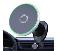 Chargeur sans fil pour téléphone de voiture - Support magnétique avec charge rapide 15 W - Support avec chargeur pour téléphone de voiture - Pour camion, véhicule, voiture, maison, bureau et air