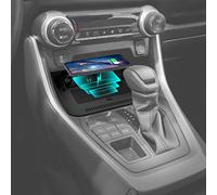 Chargeur sans fil pour Toyota RAV4 2025 2024 2023 2022 2021 2020 2019, accessoires de console centrale intérieure de voiture, tapis de charge de téléphone sans fil de style OEM pour RAV4 LE/XLE/TRD