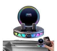 Chargeur sans fil pour voiture, charge rapide de 15 W avec fixation par aspiration, support rotatif à 360 degrés pour voiture avec chargeur, pour tableau de bord ou pare-brise de voiture camion