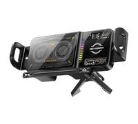 Chargeur sans fil pour voiture - Support de charge rapide 20 W - Rotation à 90 degrés - Support de téléphone de voiture avec lumière LED, pour grille d'aération, tableau de bord, pare-brise de voyage