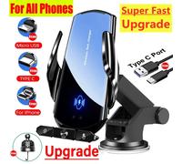 Chargeur sans fil pour voiture, support de téléphone magnétique pour grille d'aération automatique, pour iPhone 16 15 14 13 Samsung Xiaomi, Station de charge rapide à Induction Silver with sucker