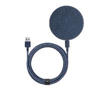 Chargeur sans fil Qi 10W USB-A Antidérapant avec Base en Aluminium Native Union Indigo