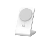 Chargeur sans fil Qi 2-en-1 avec MagSafe pour iPhone et AirPods Modèle MagSpot Crong Blanc