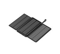 Chargeur sans fil Qi 20 000 mAh avec panneau solaire pliable (20 000 mAh - Noir) pour iPhone 14