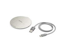 Chargeur sans fil "QI-FC10 métal", 10 W, chargeur ss fil pr smartphone, blanc