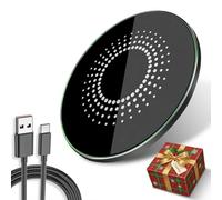 Chargeur sans Fil Qi15 W avec Charge Magnétique Rapide Compatible avec Samsung/MogSafe/i-Phone16/15/14/13/12/11/X/XS/XR/Air-Pods 4/3/2/Pro