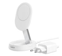 Chargeur sans Fil Qi2 BoostCharge Pro 15W avec Support de Charge Rétractable Belkin Blanc